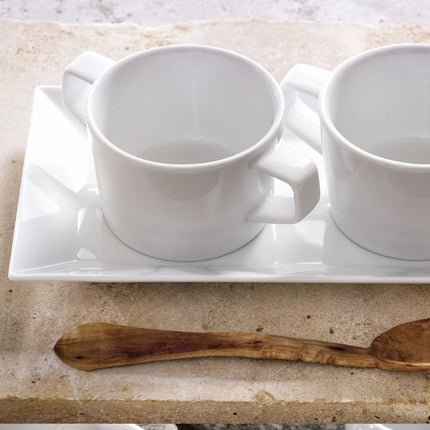 GGM Gastro (6 pcs) WHITE DELIGHT - Handled Soup Cup - Ø 100mm - 300 ml - White