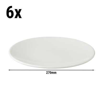 GGM Gastro (6 pcs) WHITE DELIGHT | Plate - Porcelain - Ø270mm - White