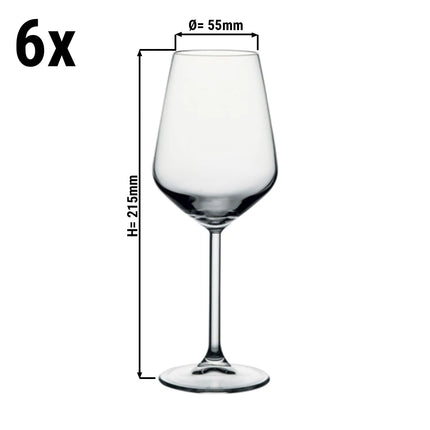 GGM Gastro (6 pcs) Wine glass - ALLEGRA - 350 ml - Clear