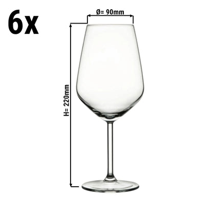 GGM Gastro (6 pcs) Wine glass - ALLEGRA - 490 ml - Clear