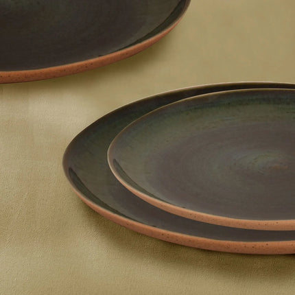 GGM Gastro (6 pcs) WISTERIA | Plate - flat - Stoneware - Ø285mm - Green/Beige
