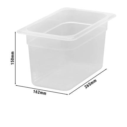 GGM Gastro (6 pieces) CAMBRO | Gastronorm Container 1/4 - Polypropylene - Translucent - 150 mm