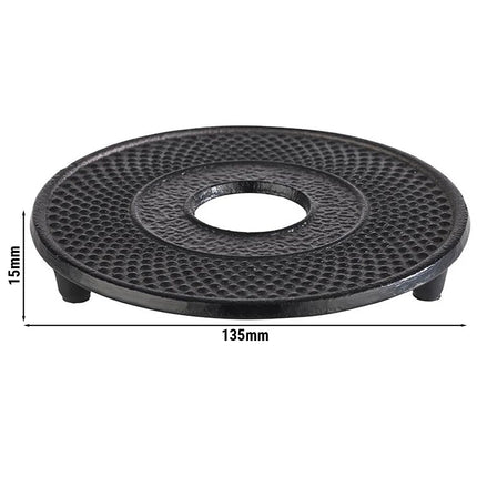 GGM Gastro (6 pieces) Cast Iron Teapot Stand Trivet – Ø 135 mm - 15 mm high - ASIA style - for ASIA teapots