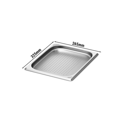 GGM Gastro (6 pieces) - Stainless steel GN container 1/2 - perforated - height 20 mm