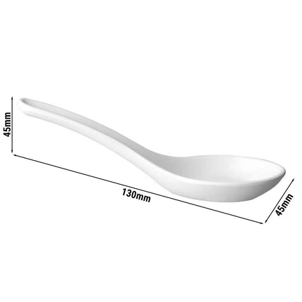 GGM Gastro (60 pcs) Canape spoon - HONG KONG - Melamine - 130mm - White