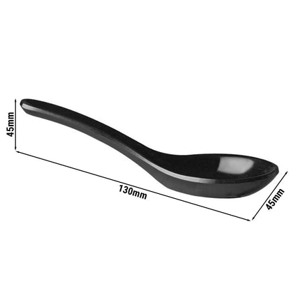 GGM Gastro (60 pcs) Canape spoon - HONG KONG - Melamine - 135mm - Black