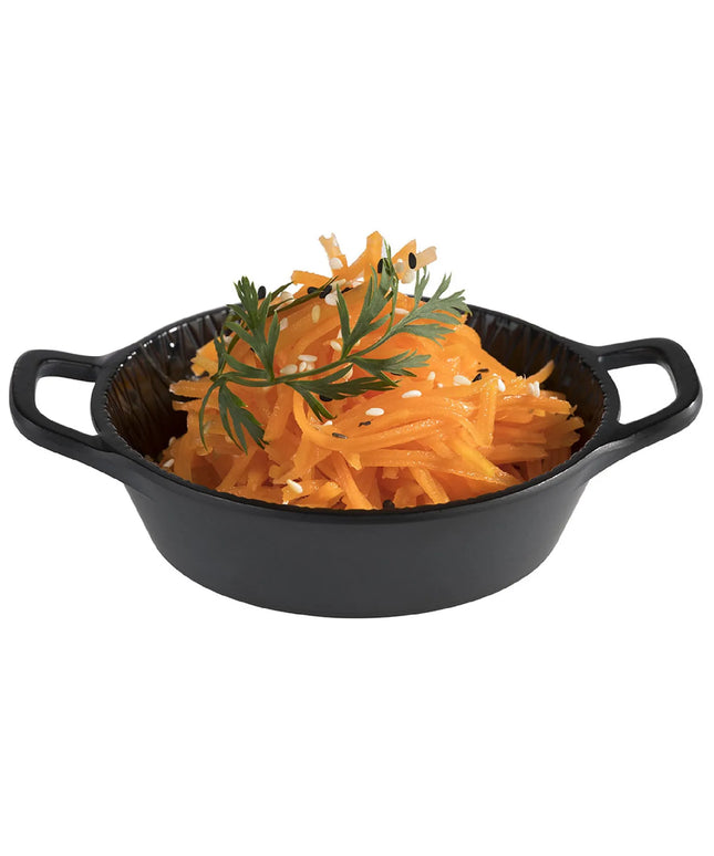 GGM Gastro (60 pcs) Dessert Bowl - MINI - Melamine - 70ml - 115x85mm - Depth: 25mm - with carry handles - Black