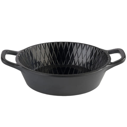 GGM Gastro (60 pcs) Dessert Bowl - MINI - Melamine - 70ml - 115x85mm - Depth: 25mm - with carry handles - Black