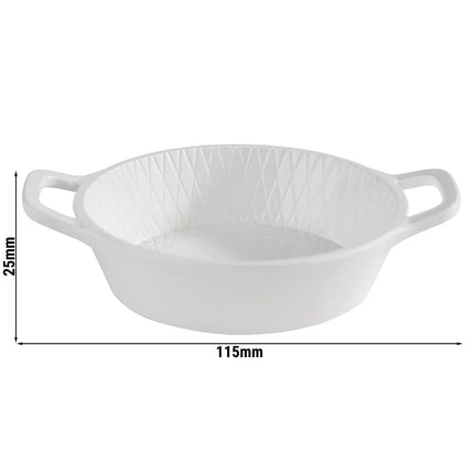GGM Gastro (60 pcs) Dessert Bowl - MINI - Melamine - 70ml - round - Ø 85mm - 115x85mm - Depth: 25mm - White