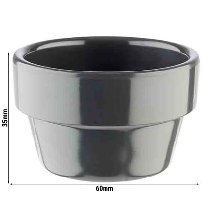 GGM Gastro (60 pcs) Ramekin - FLOWER POT - Melamine - 40ml - Ø60mm - Grey