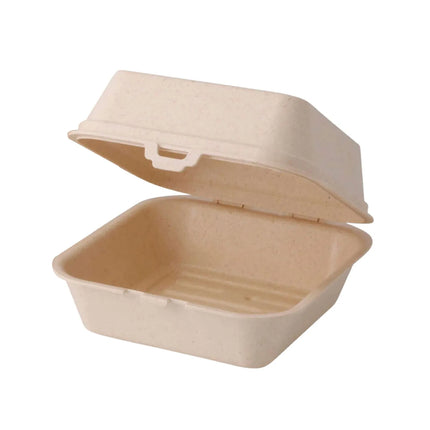 GGM Gastro (60 pcs) Reusable Burger Box - 160x150x85mm - Cream White