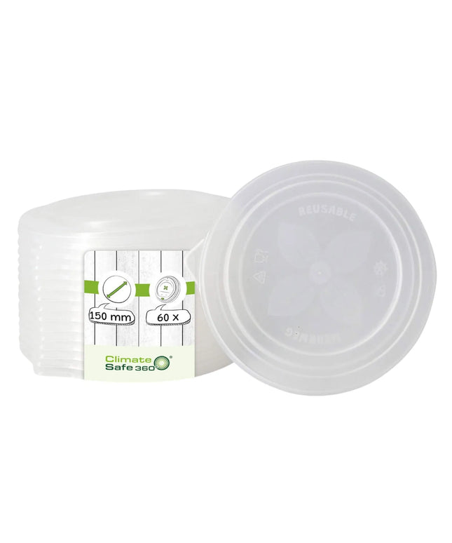 GGM Gastro (60 pcs) Reusable Lid - 166x157mm - Clear