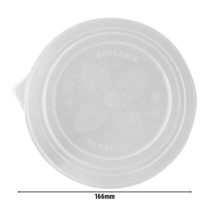 GGM Gastro (60 pcs) Reusable Lid - 166x157mm - Clear