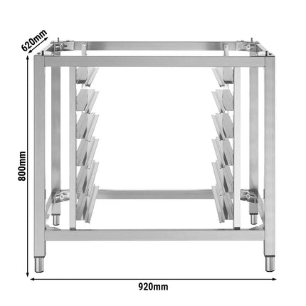 GGM Gastro 7x GN 1/1 tray rails Commercial Combi Oven Base Frame - 920x620x800mm - Stainless Steel - for BKDV865-2SM, BKDV705-2SM, HV705-1TL & HV865-1TL