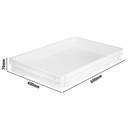 GGM Gastro (8 Cái) Khay Đựng Bột Pizza - 600x400mm - Cao 70mm - Polypropylene - Trắng