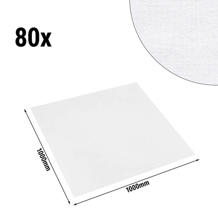 GGM Gastro (80 pcs) Damask Square Tablecloth Tessin Atlas - Satin Band - 100x100cm - White