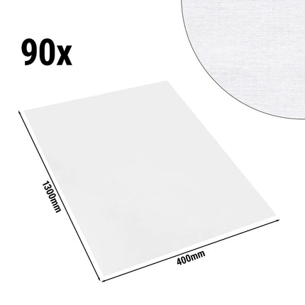 GGM Gastro (90 pcs) Damask Table Runner Tessin Atlas - Satin Band - 40x130cm - White
