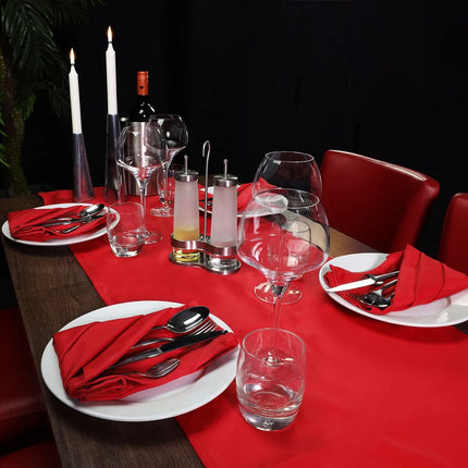GGM Gastro (90 pcs) Damask Table Runner Vienna - 40x130cm - Fiery Red