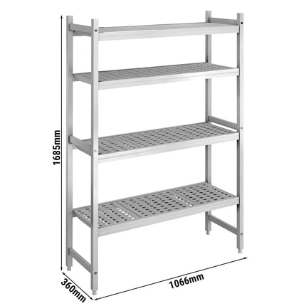 GGM Gastro Aluminium Base Shelf - 1066x360mm - Load capacity: 450kg