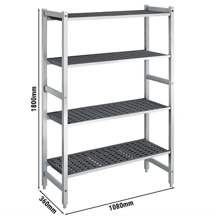 GGM Gastro Aluminium Base Shelf - 1080x1800mm - Load capacity: 900kg