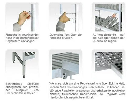 GGM Gastro Aluminium Base Shelf - 1315x460mm - Load capacity: 600kg