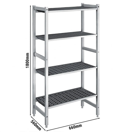 GGM Gastro Aluminium Base Shelf - 660x560mm - Load capacity: 900kg