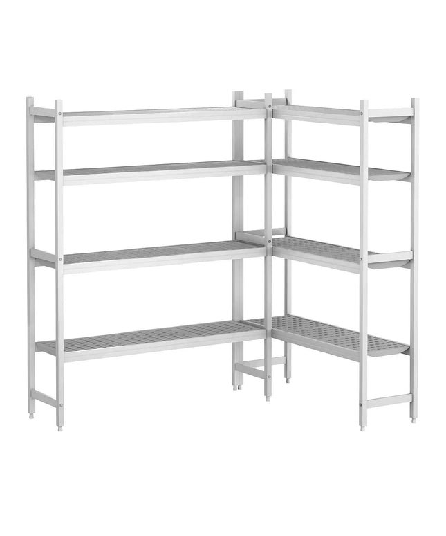 GGM Gastro Aluminium Shelf Set - L-shape - Installation depth: 360mm - Load capacity: 600kg