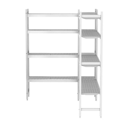 GGM Gastro Aluminium Shelf Set - L-shape - Installation depth: 360mm - Load capacity: 600kg