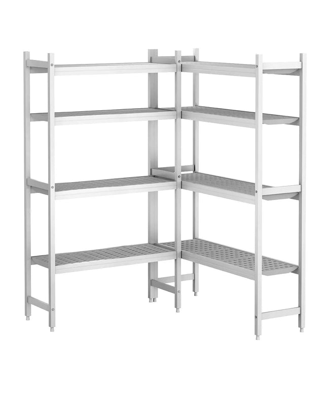 GGM Gastro Aluminium Shelf Set - L-shape - Installation depth: 460mm - Load capacity: 600kg