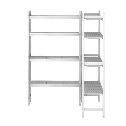 GGM Gastro Aluminium Shelf Set - L-shape - Installation depth: 460mm - Load capacity: 600kg
