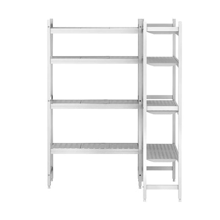 GGM Gastro Aluminium Shelf Set - L-shape - Installation depth: 460mm - Load capacity: 600kg