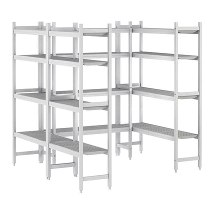GGM Gastro Aluminium Shelf Set - U-shape - Installation depth: 360mm - Load capacity: 600kg