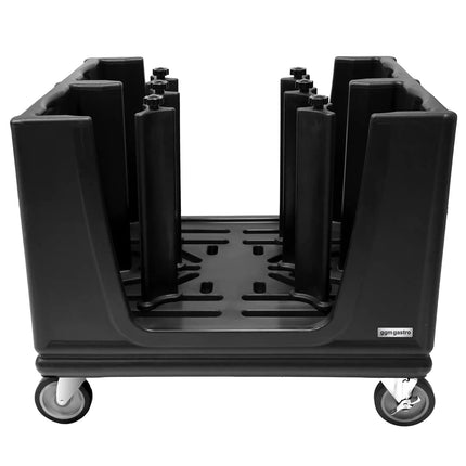 GGM Gastro Ambient Plate Dispenser  -  unheated - 985mm - with wheels & 6 adjustable separating grids - max. 180 - 480 plates - Polyethylene