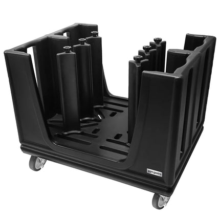 GGM Gastro Ambient Plate Dispenser  -  unheated - 985mm - with wheels & 6 adjustable separating grids - max. 180 - 480 plates - Polyethylene