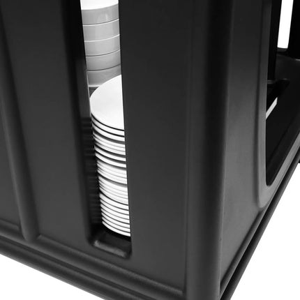 GGM Gastro Ambient Plate Dispenser  -  unheated - 985mm - with wheels & 6 adjustable separating grids - max. 180 - 480 plates - Polyethylene