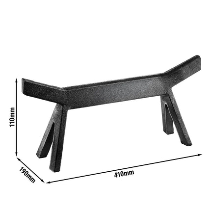 GGM Gastro Andiron - Cast Iron - Width 410 mm