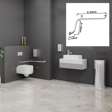 GGM Gastro Angled Grab Rail - Stainless Steel - Length: 350mm