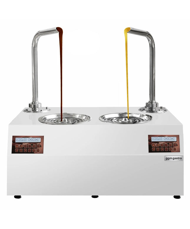 GGM Gastro Automatic Commercial Chocolate Dispenser - 2x 5.5kg - 1.9kW - with 2 taps