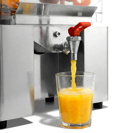 GGM Gastro Automatic Orange Juicer - 200W - 63kg - with 20 oranges/min, orange size 40–90mm, automatic feed, self-service - Stainless Steel