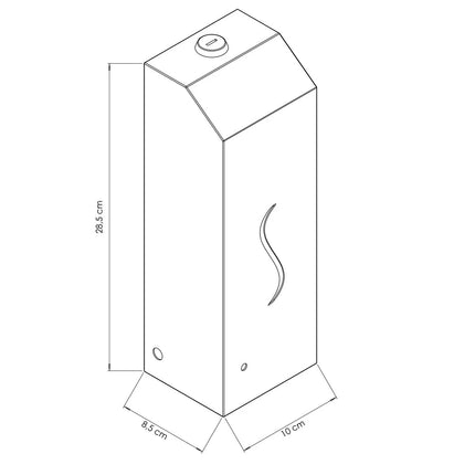 GGM Gastro Automatic Soap Dispenser - 1000ml - Stainless steel - wall mounted, touch‑free, automatic, refillable reservoir, lockable