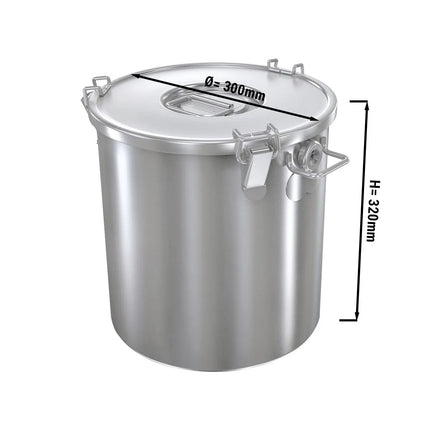 GGM Gastro Bain Marie Pot - Stainless steel - Ø300mm - with lid - 22 litres - for mulled wine