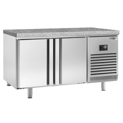 GGM Gastro Bakery Counter Freezer PREMIUM PLUS - 1618x800mm - with 2 doors - granite worktop - capacity 420 litres