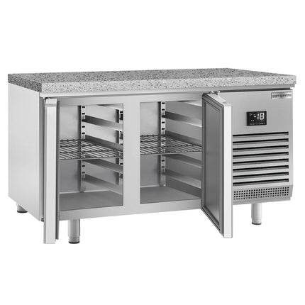 GGM Gastro Bakery Counter Freezer PREMIUM PLUS - 1618x800mm - with 2 doors - granite worktop - capacity 420 litres