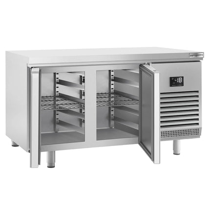 GGM Gastro Bakery Counter Freezer PREMIUM PLUS - 1618x800mm - with 2 doors - capacity 420 litres - worktop without upstand