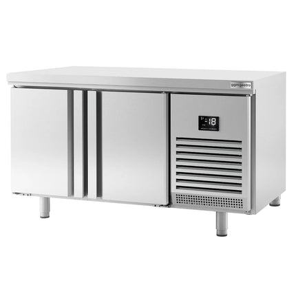 GGM Gastro Bakery Counter Freezer PREMIUM PLUS - 1618x800mm - with 2 doors - capacity 420 litres - worktop without upstand