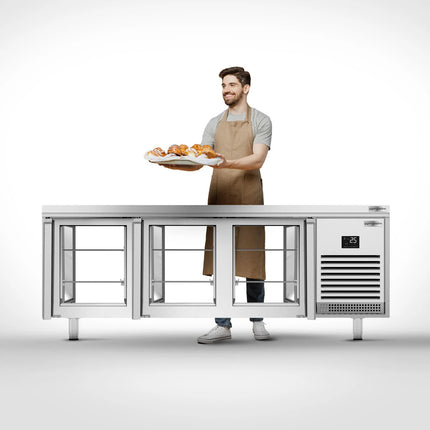 GGM Gastro Bakery Counter Fridge - 2185x800mm - with 6 doors - capacity 610 litres