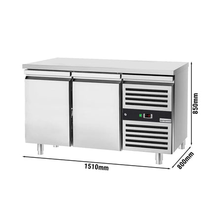 GGM Gastro Bakery Counter Fridge PREMIUM - 1510x800mm - with 2 doors - capacity 294 litres
