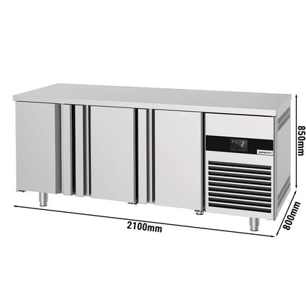 GGM Gastro Bakery Counter Fridge PREMIUM - 2100x800mm - with 3 doors - capacity 456 litres