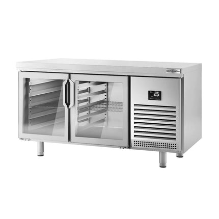 GGM Gastro Bakery Counter Fridge PREMIUM PLUS - 1618x800mm - glass doors - double glazing - capacity 400 litres