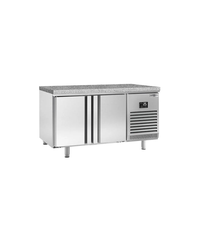 GGM Gastro Bakery Counter Fridge PREMIUM PLUS - 1618x800mm - with 2 doors - granite worktop - capacity 420 litres